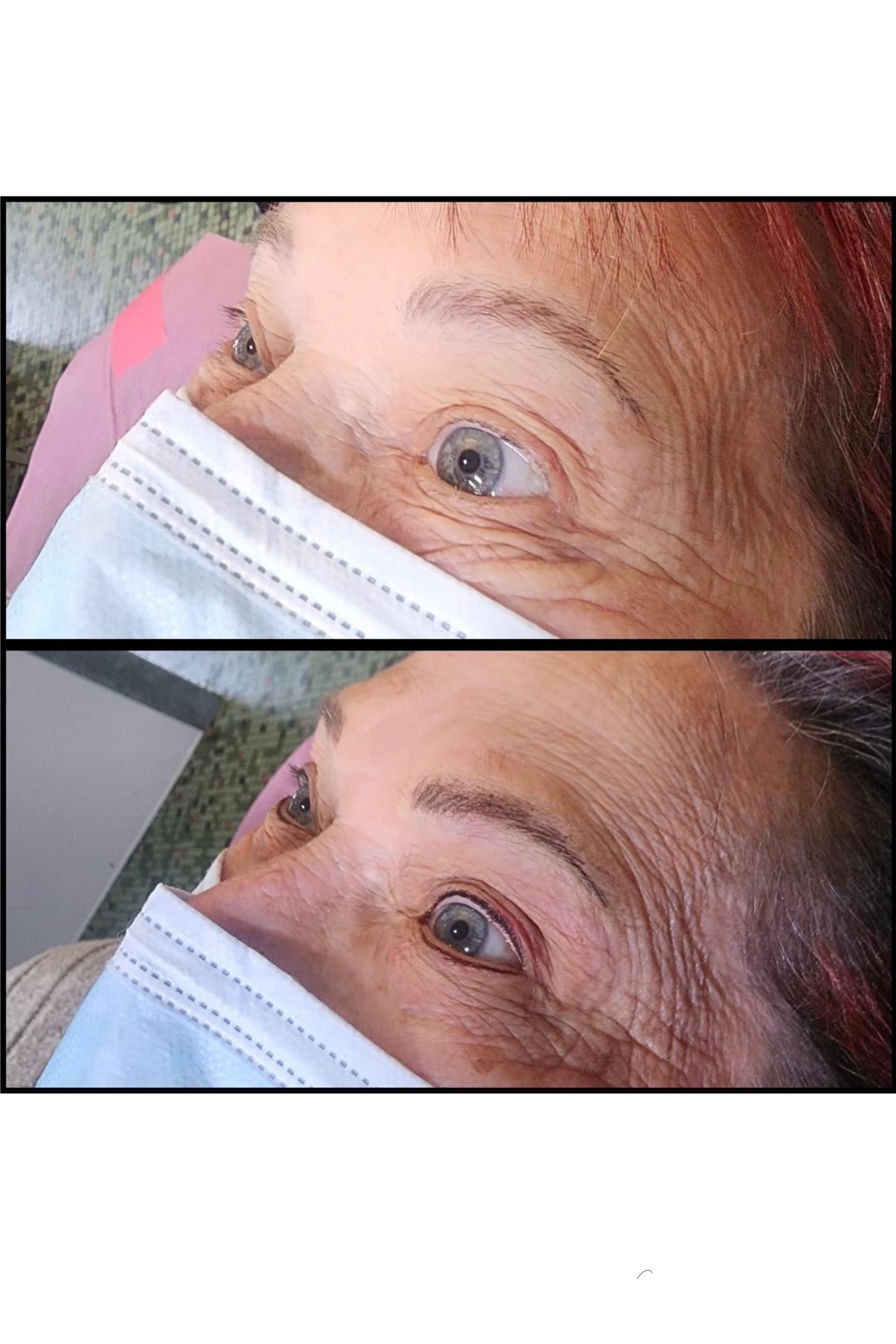 Before and after eyeliner top and bottom. Thin. By Kat