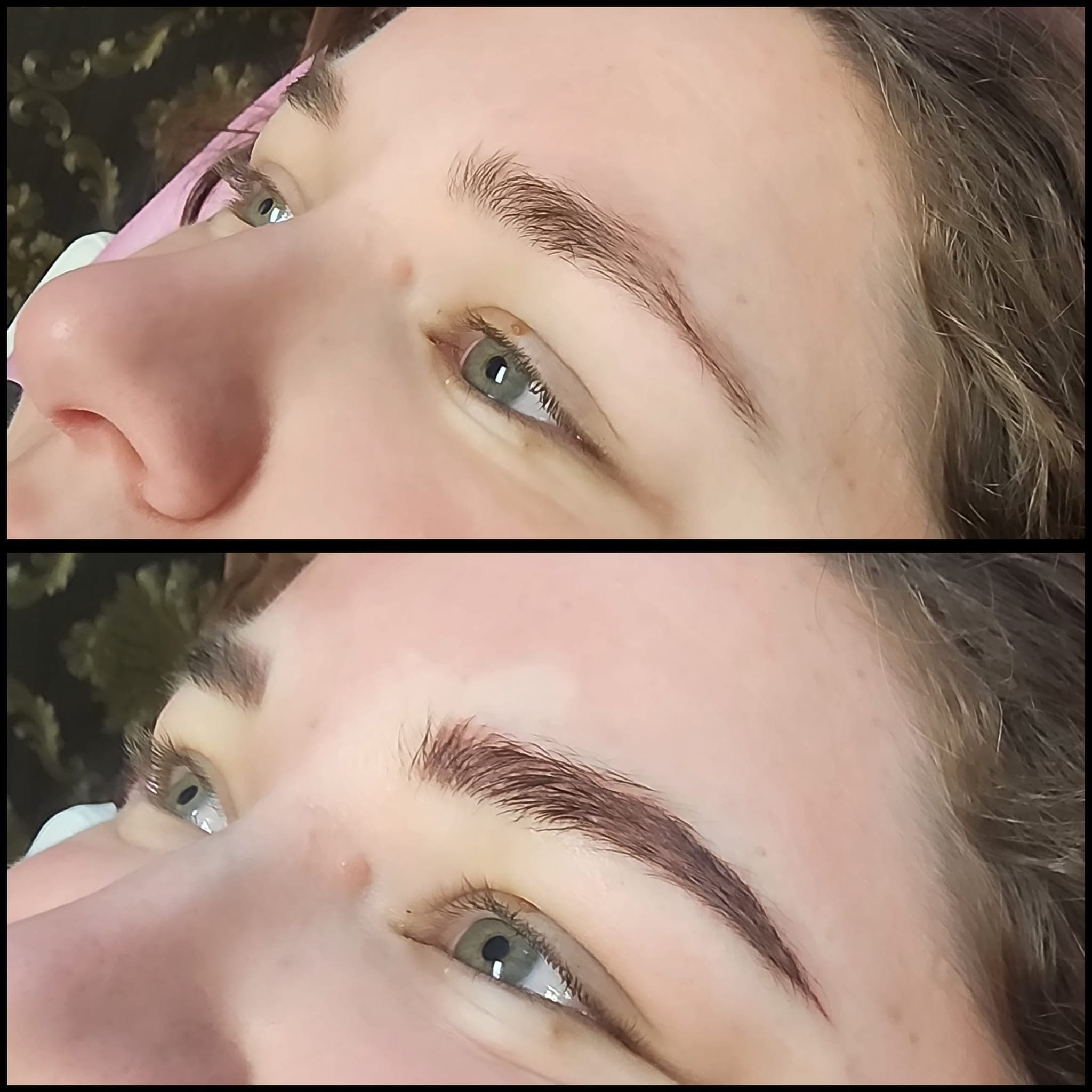 Before and after with Microblading. By Kat