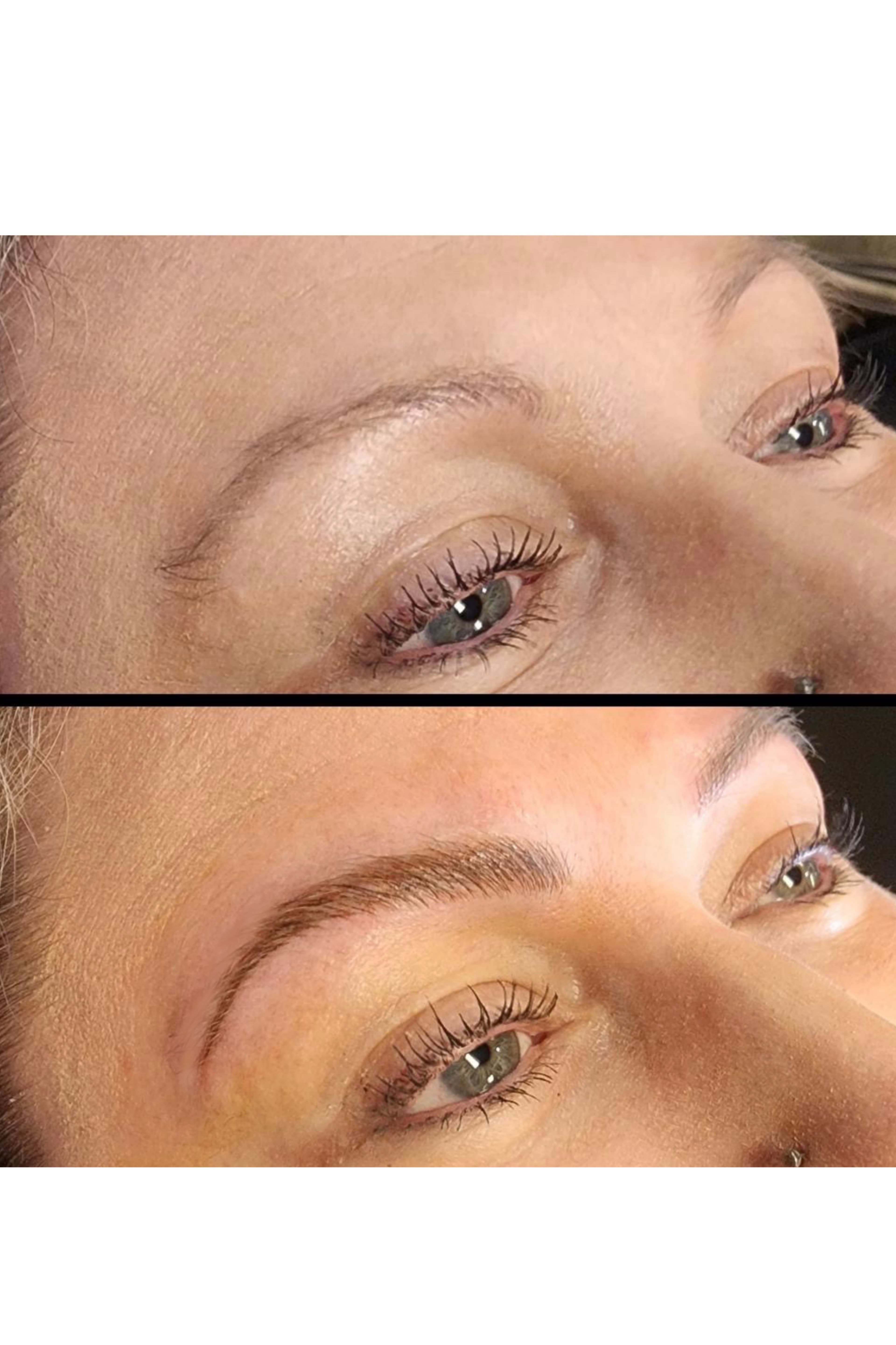 Microblading before and after. By Kat