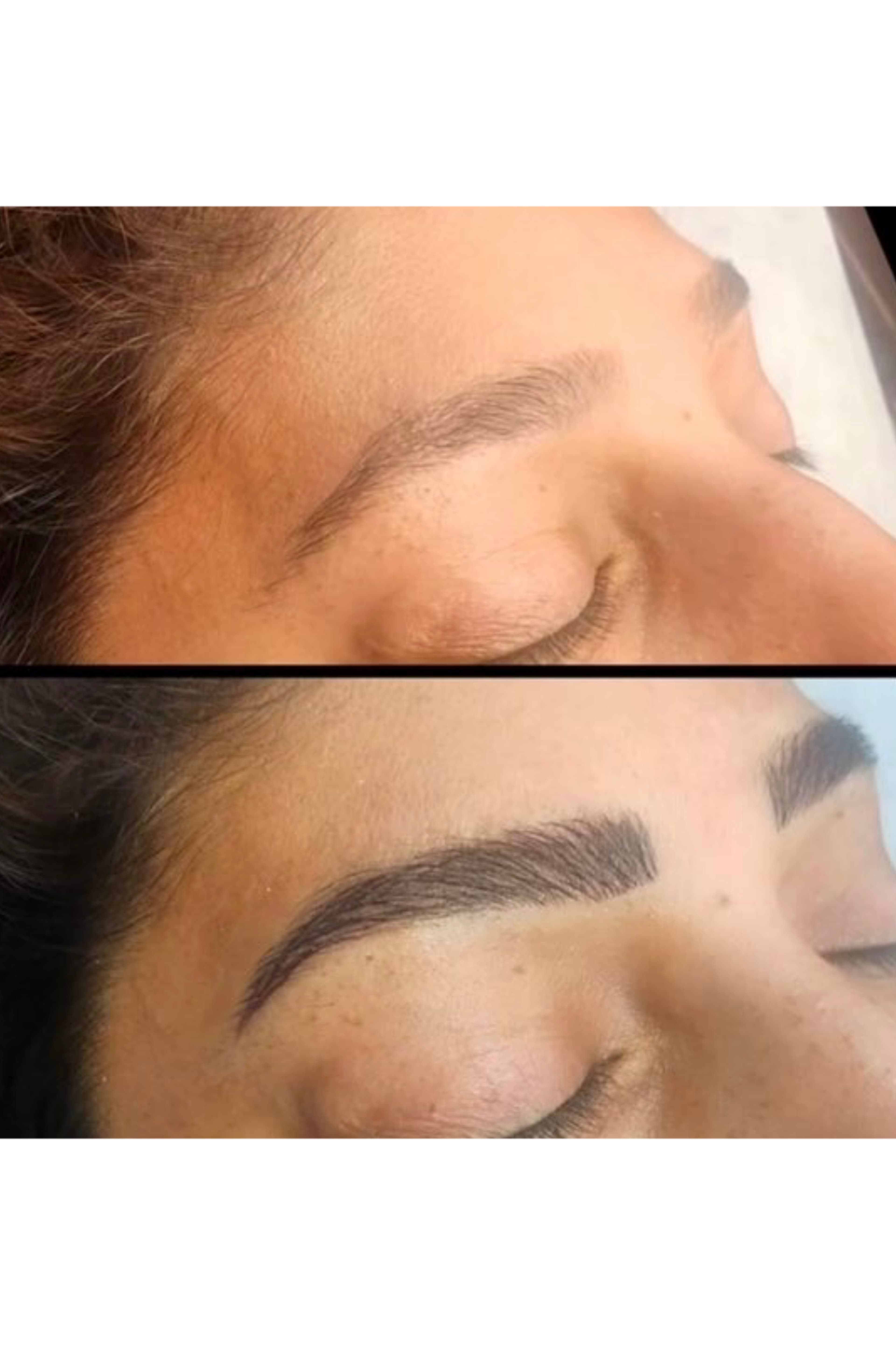 Microblading brows, giving some shape and fullness again. By Kat