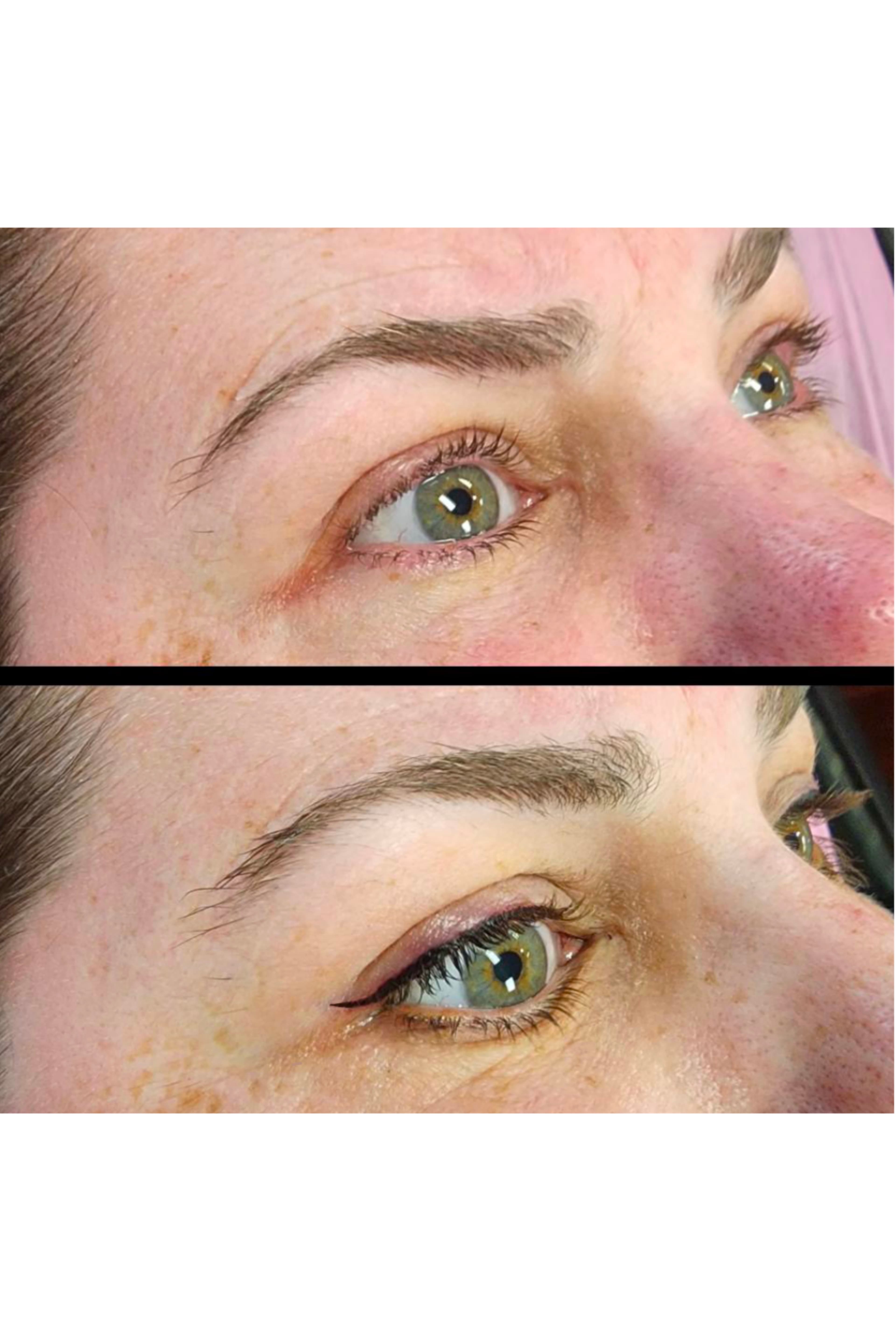 Top eyeliner with flick. By Kat