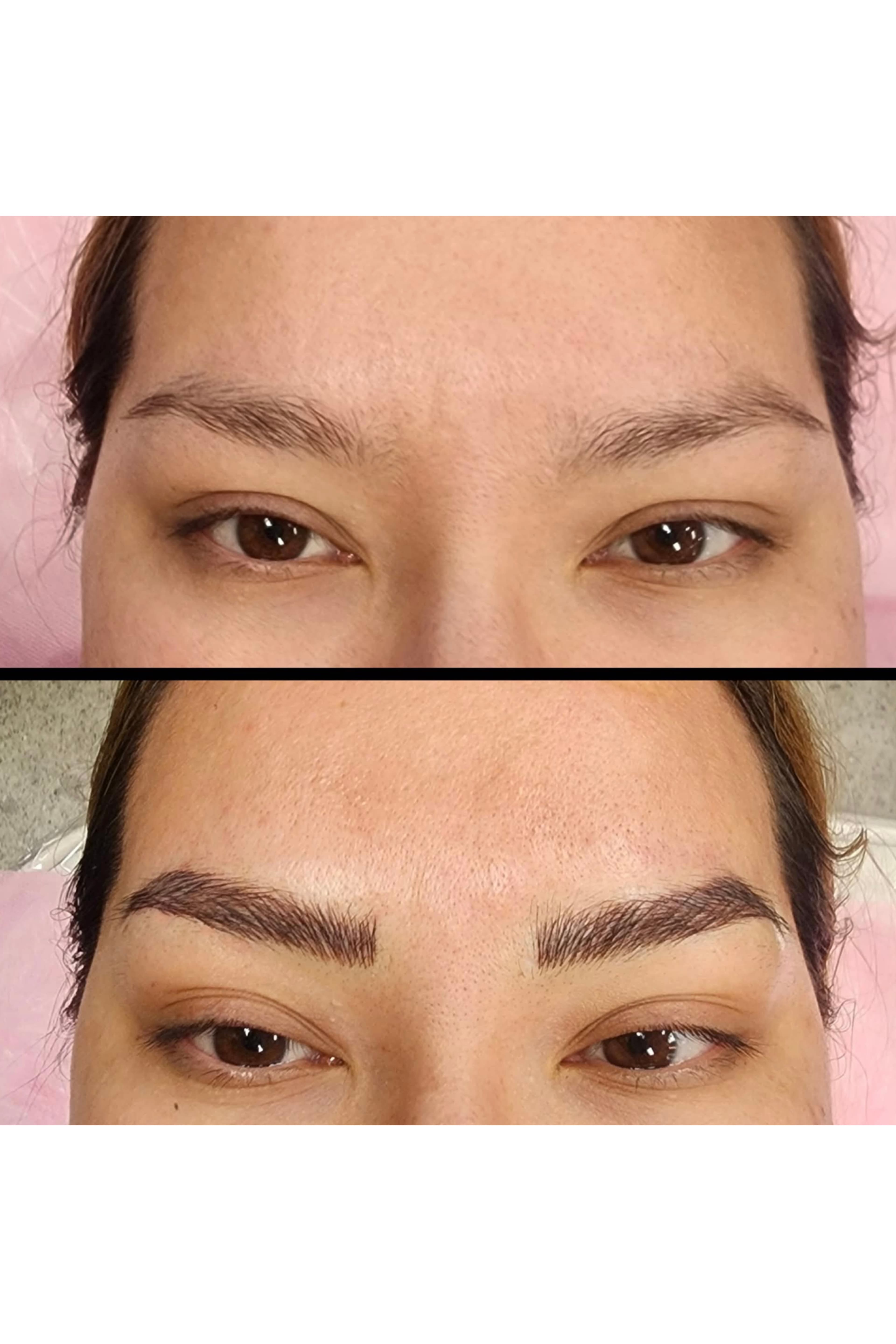 Microblading brows. The best way to wear them natural and blend in with natural hair. By Kat